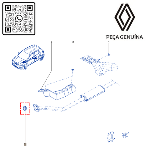 RN 06955R 206953015R ANEL DE VEDA€AO CATALISADOR-ESCAPE MOT B4D KWILOG IISAN II - 4